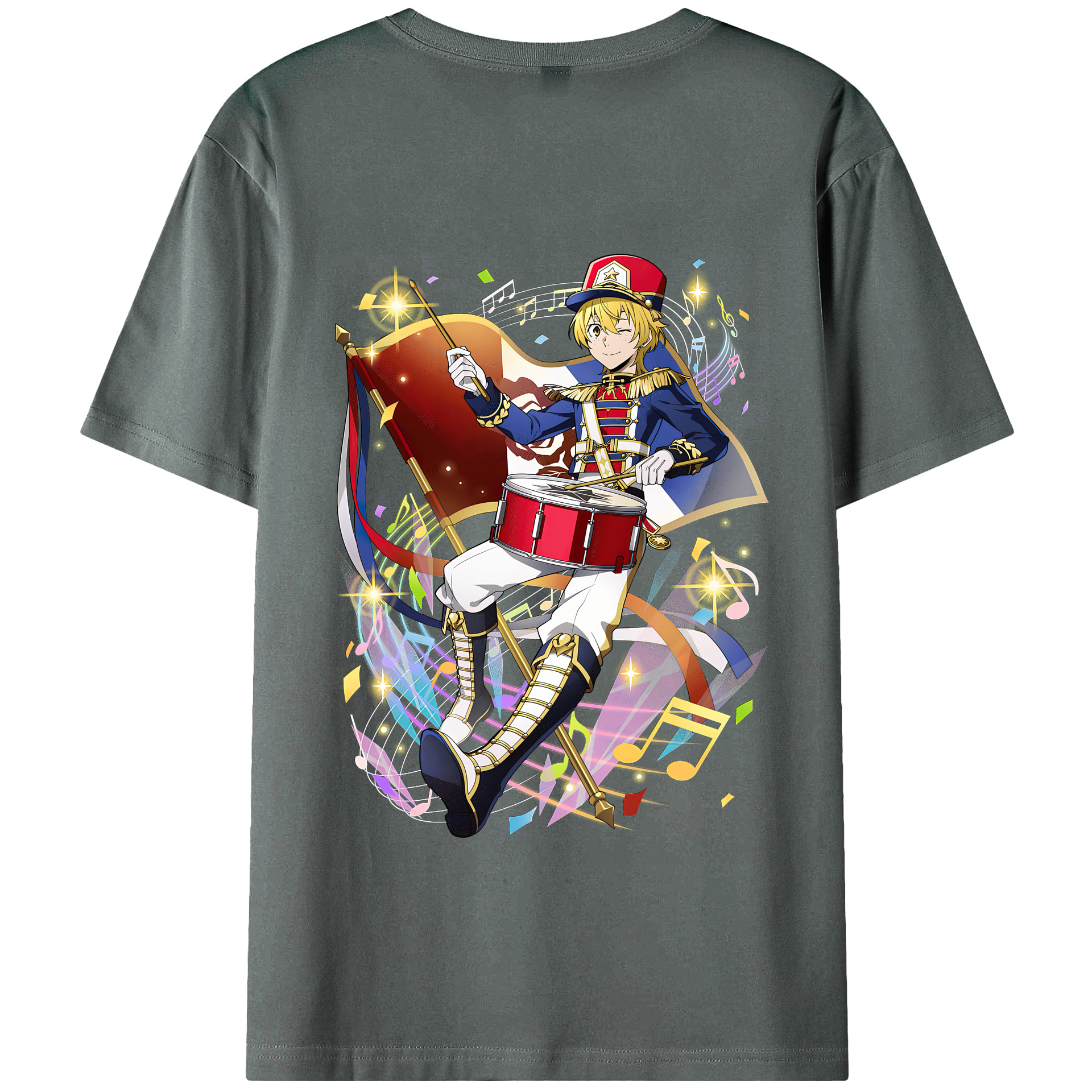 （画像用） 文豪ストレイドッグス Bungo Stray Dogs 綿100％半袖Tシャツ（背面プリント）